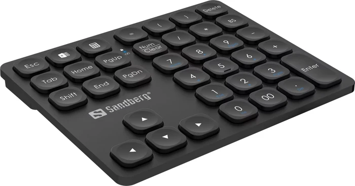 Sandberg Wireless Numeric Keypad Pro, schwarz, USB/Bluetooth