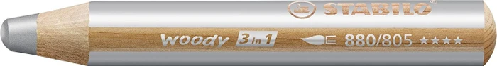 STABILO Woody 3in1 Wachsmalstift silber (880/805)
