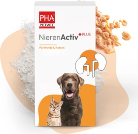 PHA PetVet Nierenactiv Plus Pulver für Hunde & Katzen, 60g