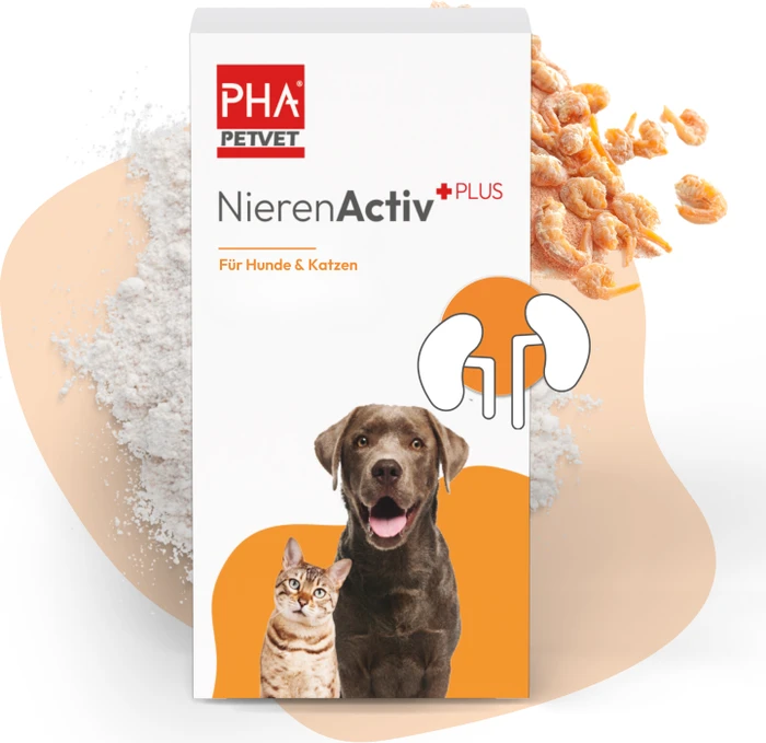 PHA PetVet Nierenactiv Plus Pulver für Hunde & Katzen, 60g