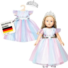 Heless Kleid Fee und Einhorn mit silberner Krone 28-35cm