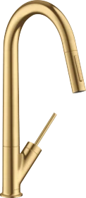 Hansgrohe Axor Starck 270 mit Ausziehbrause Eco brushed gold optic