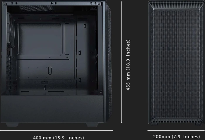 Phanteks Eclipse P300A Mesh Edition, schwarz, Glasfenster