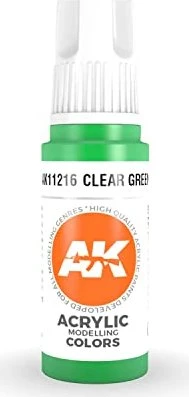 AK-Interactive 3rd Gen Acrylic Colors Acrylic Modelling Colors clear green, 17ml