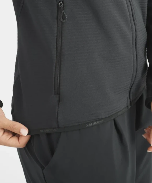 Salomon Essential Lightwarm Hooded Funktionsjacke deep black (Damen)