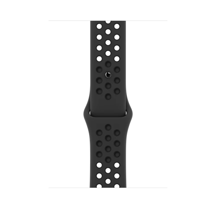 Apple Watch Nike Series 7 (GPS + Cellular) 45mm Aluminium Mitternacht mit Sportarmband anthrazit/schwarz