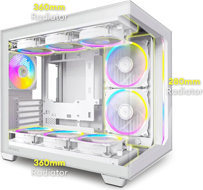Antec C5 ARGB White, Glasfenster