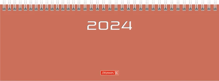 Brunnen Tischkalender 772 2024, 297x105mm, coral, 56 Blatt