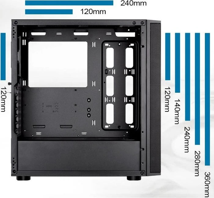 SilverStone Fara R1 V2, schwarz, Glasfenster
