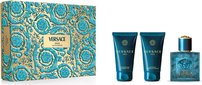 Versace Eros Pour Homme EdP 50ml + Duschgel 50ml + Aftershave 50ml Duftset