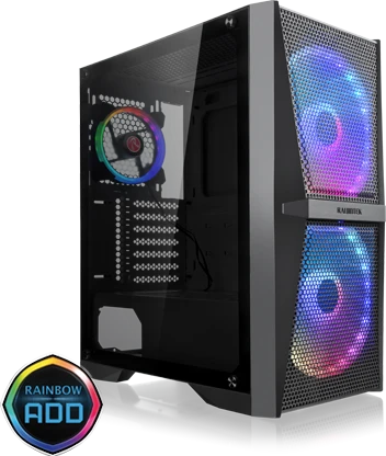 Raijintek Silenos MS Pro, schwarz, Glasfenster