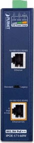 Planet Industrial Railmount 5G PoE-Injektor, 2x RJ-45, PoE++ (IPOE-171-60W)