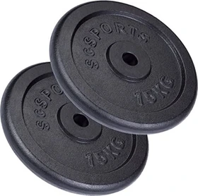 ScSports Gusseisen Hantelscheibe 2x 15kg