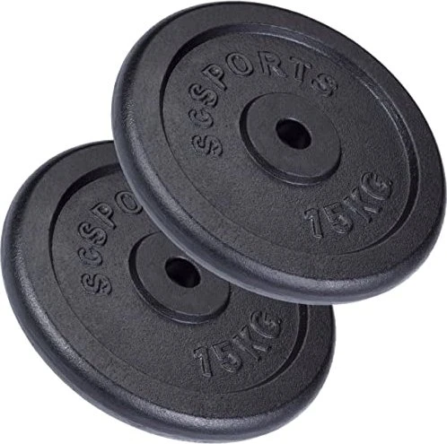 ScSports Gusseisen Hantelscheibe 2x 15kg