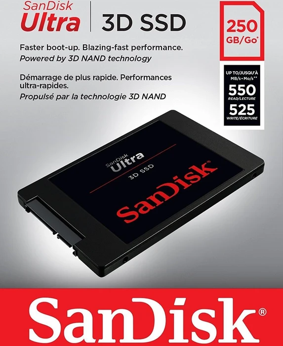 SanDisk Ultra 3D 250GB, 2.5" / SATA 6Gb/s