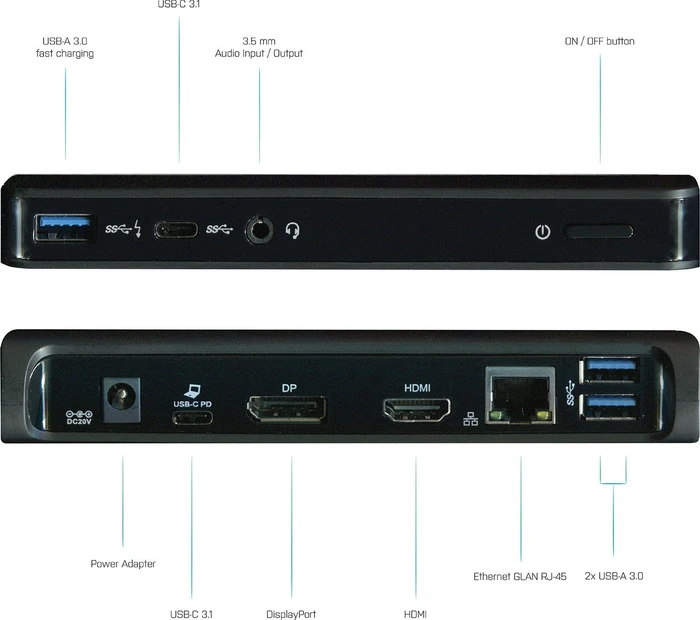 i-tec USB-C Dual Display Docking Station