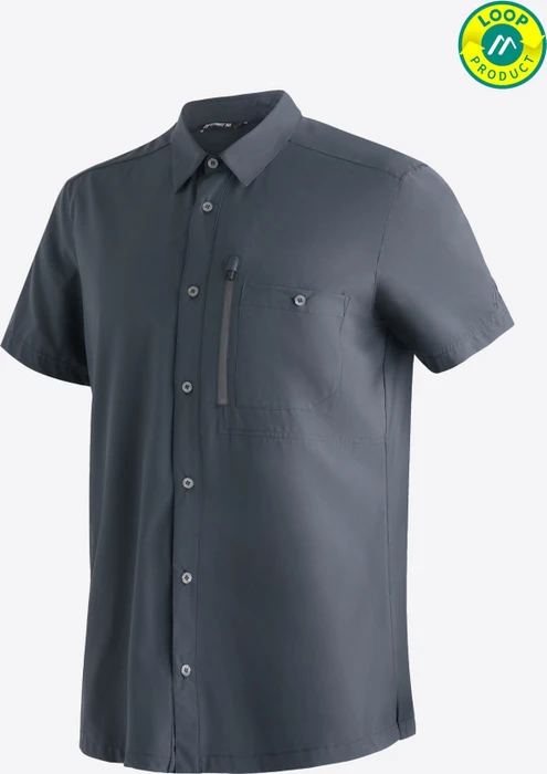 Maier Sports Magos Hemd kurzarm graphite (Herren)
