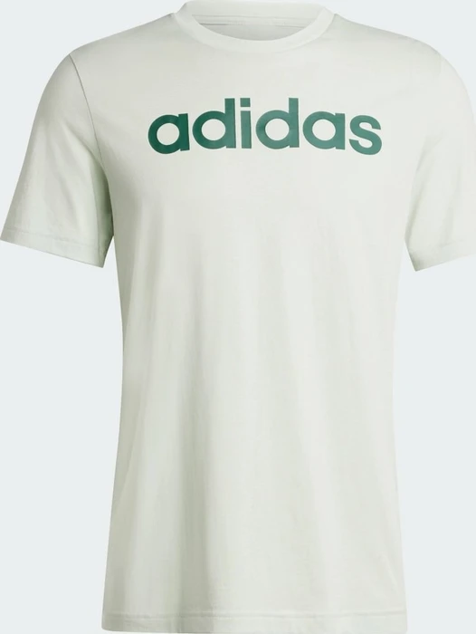 adidas Essentials Single Jersey Linear Embroidered Logo T-Shirt kurzarm linen green (Herren)