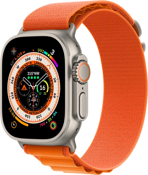 Apple Alpine Loop Large für Apple Watch Ultra (49mm) orange