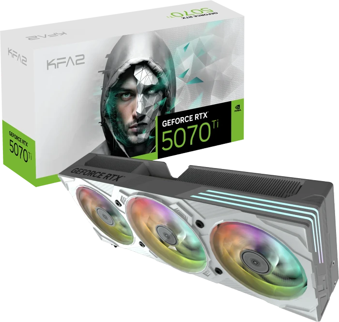 KFA2 GeForce RTX 5070 Ti EX Gamer 1-Click OC White, 16GB GDDR7, HDMI, 3x DP