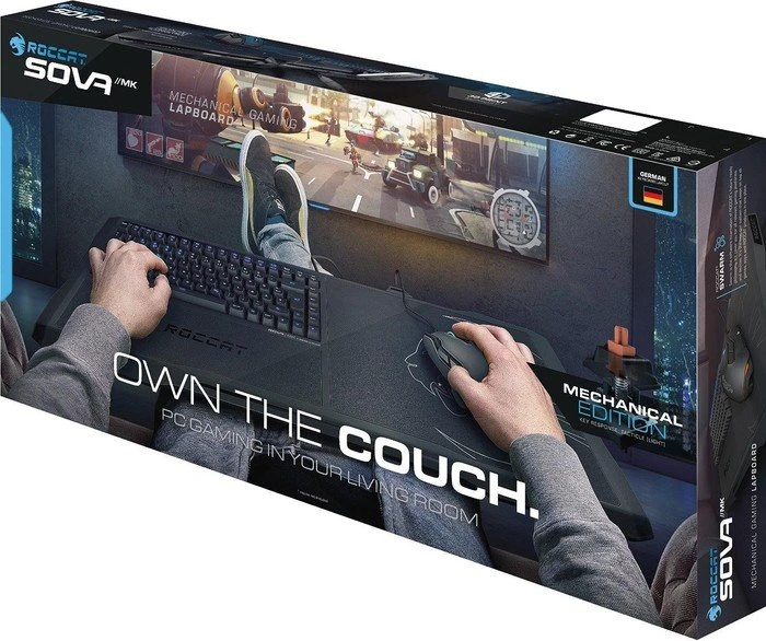 Roccat Sova MK Gaming Lapboard, schwarz, LED blau, TTC BROWN, USB, DE