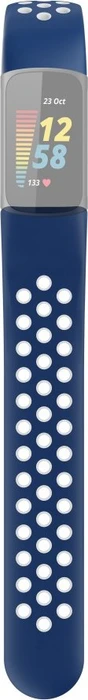 Hama Ersatzarmband für Fitbit Charge 5 Silikon blau/grau