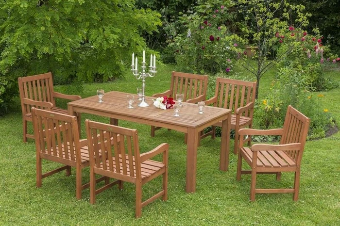 Merxx Santos Gartenmöbel-Set eukalyptus, 7-tlg. (50062-011)