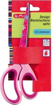 Herlitz Design Bastelschere farblich sortiert, Linkshänder, 170mm