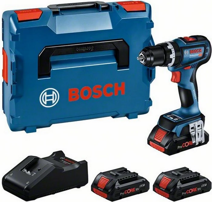 Bosch Professional GSB 18V-90 C Akku-Schlagbohrschrauber inkl. L-Boxx + 3 Akkus 4.0Ah