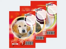 Landré Schulheft, A5, Lineatur 7, 16 Blatt, 10er-Pack