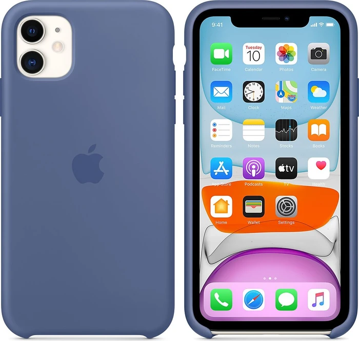 Apple Silikon Case für iPhone 11 leinenblau