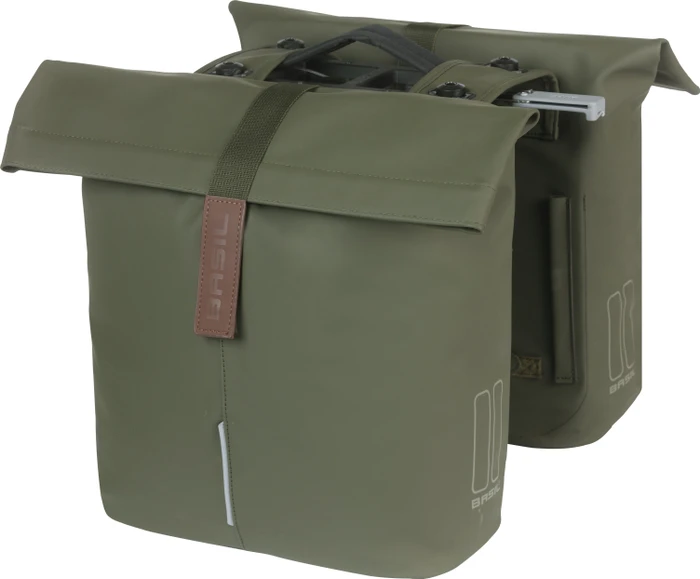 Basil City Doppeltasche MIK Gepäcktasche moss green