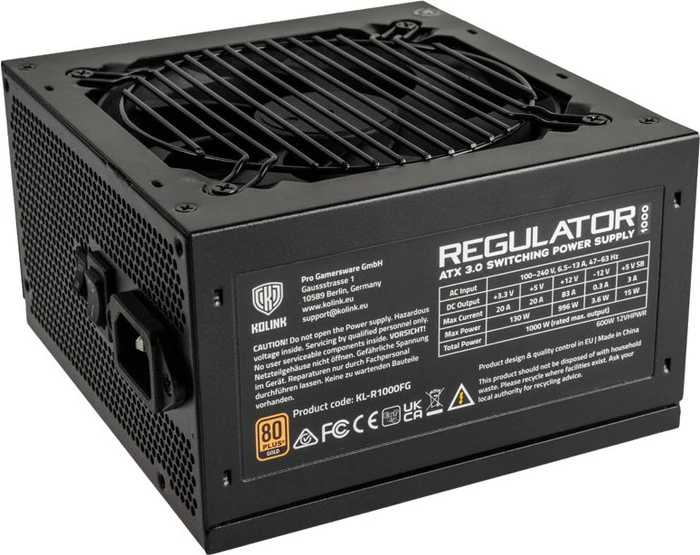 Kolink Regulator 80 PLUS Gold 1000W, ATX 3.0