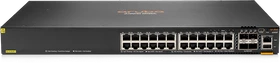 HPE Aruba CX 6300 Series 6300F Rackmount Gigabit Managed Switch, 24x RJ-45, 4x SFP56, 370W PoE+ (JL666A)