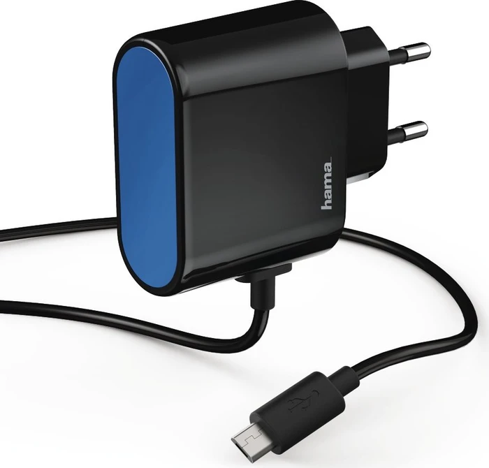 Hama Ladegerät Micro-USB 2.4A schwarz/blau