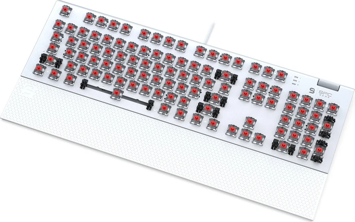 Endorfy SilentiumPC SPC Gear GK650K Omnis, LEDs RGB, Onyx White Pudding Edition, Kailh RED, USB, US