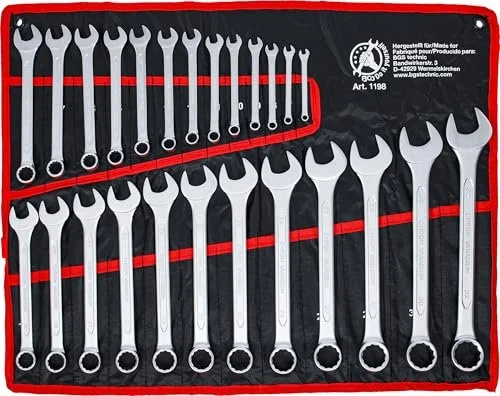 BGS technic DIY Schraubenschlüsselsatz inkl. Tasche, 25-tlg.