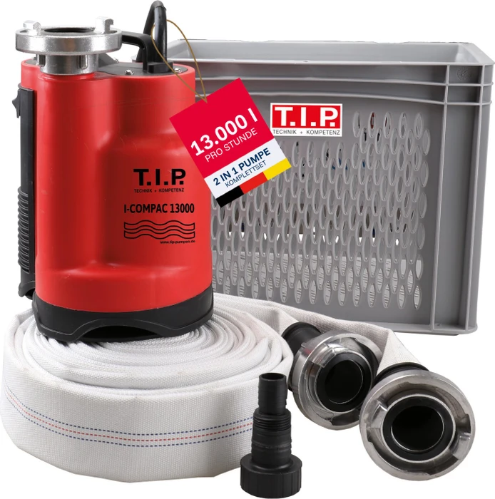 T.I.P. Hochwasser-Set I-Compac 13000 S Elektro-Schmutzwassertauchpumpe
