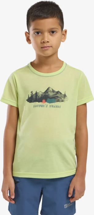 Jack Wolfskin Hiking Graphic Funktionsshirt kurzarm cool matcha (Junior)