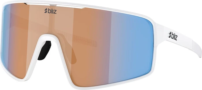 Bliz P001 matte white/coral-orange mirror blue