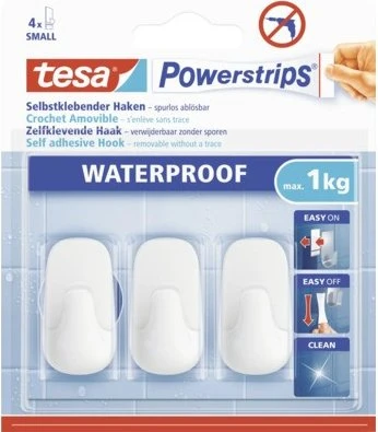 tesa Powerstrips Haken small weiß, 3 Stück