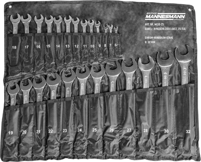 Mannesmann M130-25 Schraubenschlüsselsatz, 25-tlg.