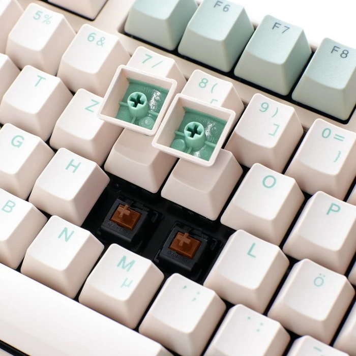 Ducky One 3 TKL PBT, Matcha, grün/weiß, MX BROWN, USB, DE