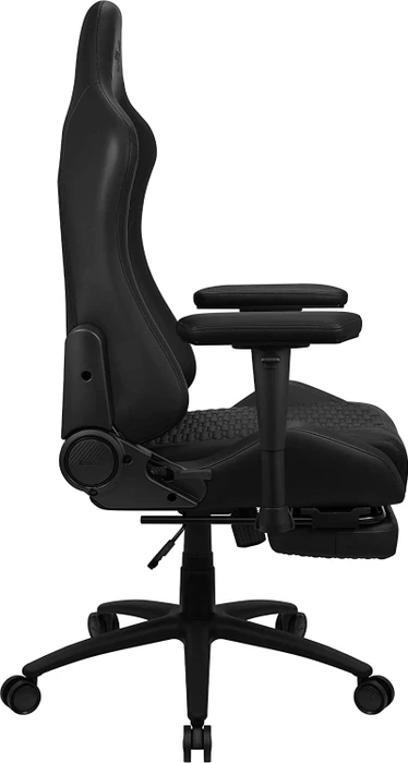 AeroCool ROYAL Leatherette Charcoal Black Gamingstuhl, schwarz