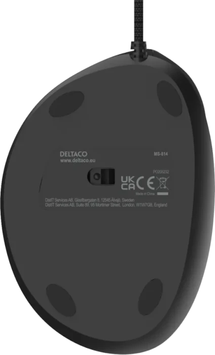 Deltaco Silent Vertical Mouse schwarz, USB