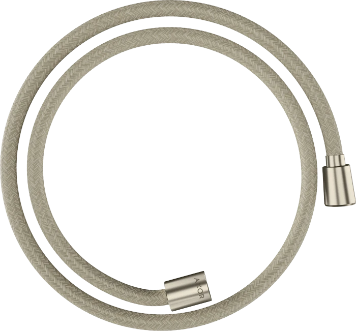 Hansgrohe AXOR ShowerSolutions Textilbrauseschlauch 1.25m mit konischer und zylindrischer Mutter brushed nickel