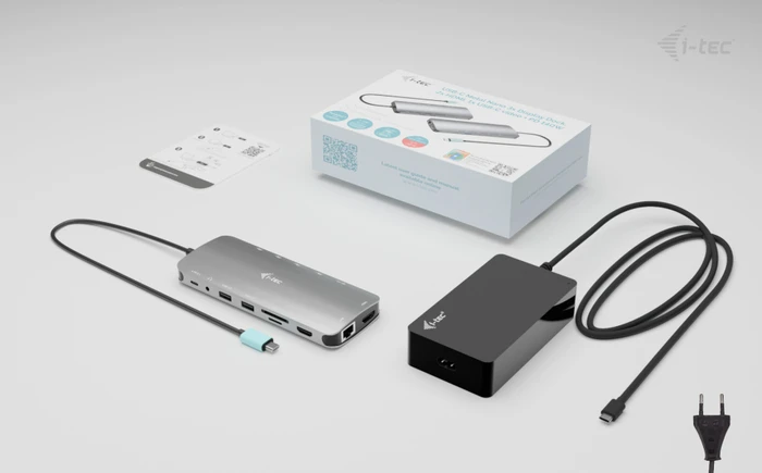 i-tec Metal Nano 3x Display Dock, inkl. Netzteil, USB PD 140W, UK-Version, USB-C 3.1 [Stecker]