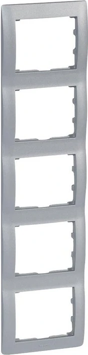 Legrand Pro21 Galea Rahmen 5-fach senkrecht, soft aluminium