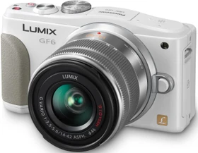 Panasonic Lumix DMC-GF6 weiß mit Objektiv Lumix G Vario 14-42mm 3.5-5.6 II ASPH OIS