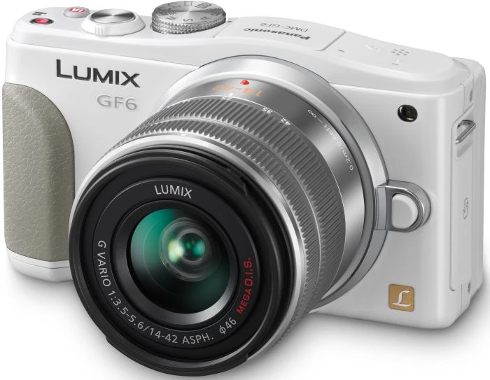 Panasonic Lumix DMC-GF6 weiß mit Objektiv Lumix G Vario 14-42mm 3.5-5.6 II ASPH OIS